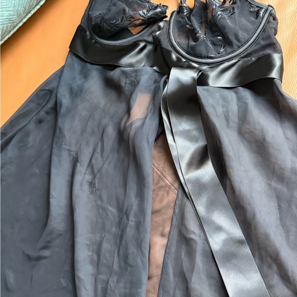 Victoria's Secret Black Lingerie with Satin Detail - Picture 1 of 6